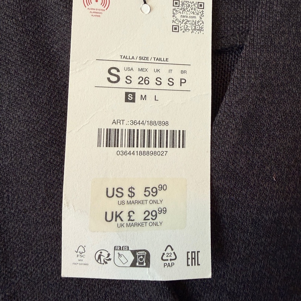 Zara Charcoal Gray Sleeveless Midi Dress with Buttoned Vest - Picture 6 of 6